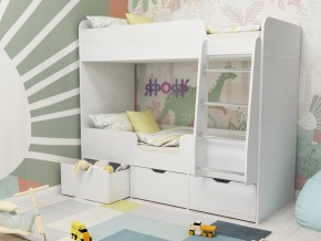 Кровать двухъярусная Малыш двойняшка белый в Ирбите - irbit.magazinmebel.ru | фото