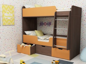 Кровать двухъярусная Малыш двойняшка бодега-оранжевый в Ирбите - irbit.magazinmebel.ru | фото