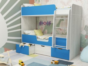 Кровать двухъярусная Малыш двойняшка винтерберг-голубой в Ирбите - irbit.magazinmebel.ru | фото