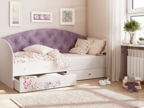 Кровать Эльза Белый-фиолетовый в Ирбите - irbit.magazinmebel.ru | фото