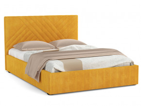 Кровать Гамма 1400 с основанием велюр тенерифе куркума в Ирбите - irbit.magazinmebel.ru | фото - изображение 1