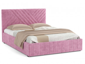 Кровать Гамма 1400 с основанием велюр тенерифе розовый в Ирбите - irbit.magazinmebel.ru | фото