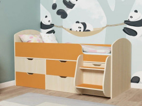 Кровать Малыш-7 Дуб-Оранжевый в Ирбите - irbit.magazinmebel.ru | фото