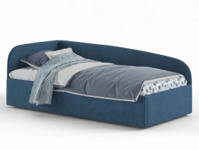 Кровать мягкая Денди на латах рогожка синяя в Ирбите - irbit.magazinmebel.ru | фото