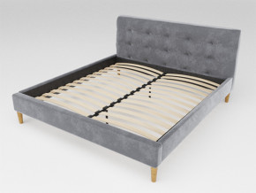 Кровать Пайли 1600 серый в Ирбите - irbit.magazinmebel.ru | фото - изображение 1