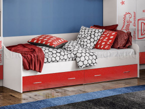 Кровать с ящиками Вега Алфавит Красный в Ирбите - irbit.magazinmebel.ru | фото