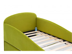 Кровать с ящиком Letmo оливковый (велюр) в Ирбите - irbit.magazinmebel.ru | фото - изображение 3
