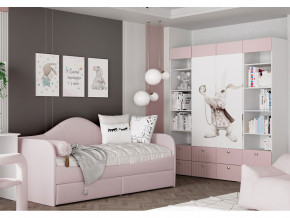Кровать с мягкой обивкой Алиса ПМ-332.18 велюр розовый в Ирбите - irbit.magazinmebel.ru | фото - изображение 3