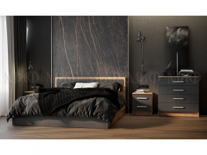 Кровать с настилом 1600 Мартина Графит, Дуб крафт в Ирбите - irbit.magazinmebel.ru | фото - изображение 2
