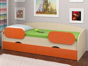 Кровать Соня 2 дуб молочный-оранжевый в Ирбите - irbit.magazinmebel.ru | фото - изображение 2