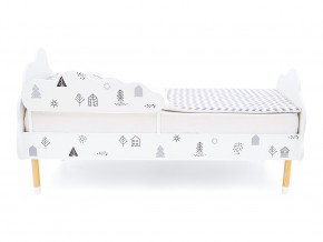 Кровать Stumpa Облако с бортиком рисунок Домики в Ирбите - irbit.magazinmebel.ru | фото - изображение 3