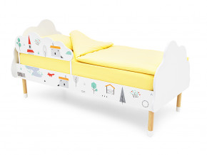 Кровать Stumpa Облако с бортиком рисунок Шале в Ирбите - irbit.magazinmebel.ru | фото