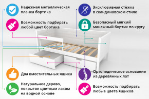 Кровать-тахта Svogen мягкая с ящиками и бортиком с фото белый/львята в Ирбите - irbit.magazinmebel.ru | фото - изображение 2