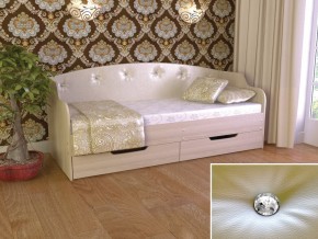 Кровать Юниор Тип 2 шимо светлый/белый перламутр 800х1600 в Ирбите - irbit.magazinmebel.ru | фото