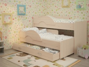 Кровать выкатная Радуга с ящиком 80х160 млечный дуб в Ирбите - irbit.magazinmebel.ru | фото