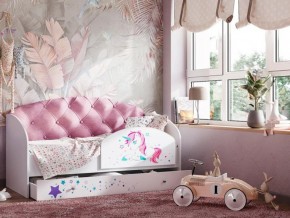 Кровать Звездочка с бортиком Белый-розовый в Ирбите - irbit.magazinmebel.ru | фото