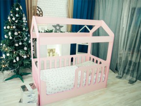 Кроватка-Домик без ящика розовая в Ирбите - irbit.magazinmebel.ru | фото