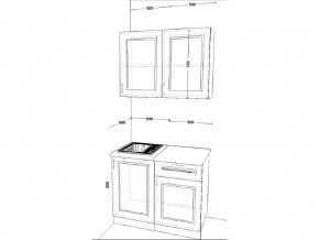 Кухонный гарнитур 16 Белый Вегас 1000 мм в Ирбите - irbit.magazinmebel.ru | фото - изображение 2