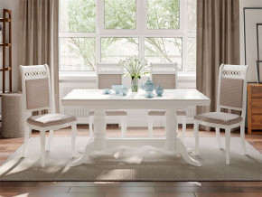 Обеденная группа стол Дижон и стулья Флоренция-1 4 шт белый в Ирбите - irbit.magazinmebel.ru | фото
