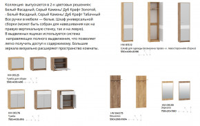 Прихожая Нортон Дуб Крафт Табачный/Серый Камень в Ирбите - irbit.magazinmebel.ru | фото - изображение 2