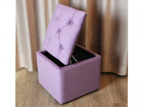 Пуф с каретной стяжкой и ящиком для хранения фиолетовый в Ирбите - irbit.magazinmebel.ru | фото - изображение 4