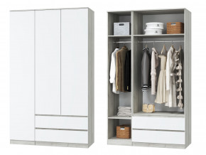 Шкаф для одежды трехдверный Лори дуб серый, белый в Ирбите - irbit.magazinmebel.ru | фото - изображение 1