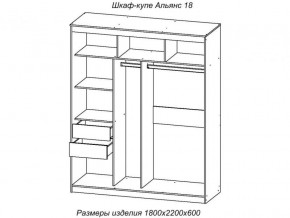 Шкаф-купе Альянс 18 комплект зеркал №4 в Ирбите - irbit.magazinmebel.ru | фото - изображение 2