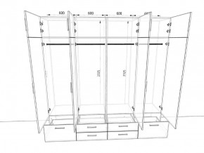 Шкаф распашной 2400К Антрацит в Ирбите - irbit.magazinmebel.ru | фото - изображение 2