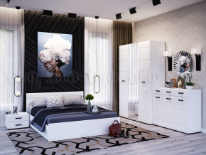Спальня Нэнси New МДФ Белый глянец холодный, Белый в Ирбите - irbit.magazinmebel.ru | фото