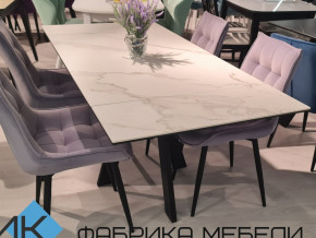 Стол SKM 120 керамика белый мрамор/подстолье белое в Ирбите - irbit.magazinmebel.ru | фото - изображение 2