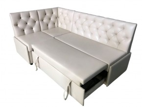 Угловой диван Призма со стяжками белый со спальным местом в Ирбите - irbit.magazinmebel.ru | фото - изображение 3