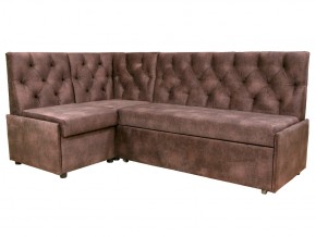 Угловой диван Призма со стяжкми коричневый со спальным местом в Ирбите - irbit.magazinmebel.ru | фото